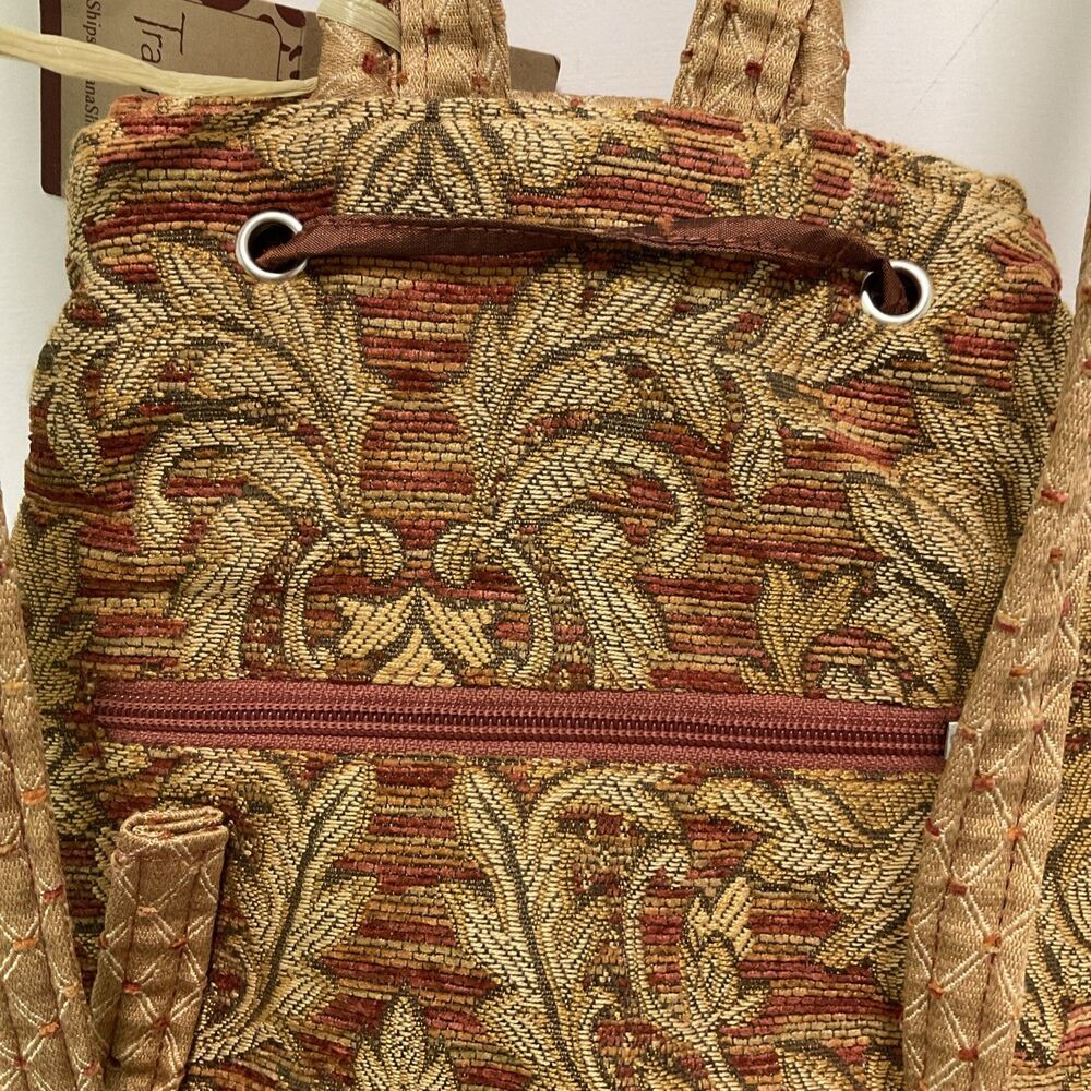 Vintage Jennifer Taylor Tapestry Back Pack Purse. NWT - Picture 3 of 9